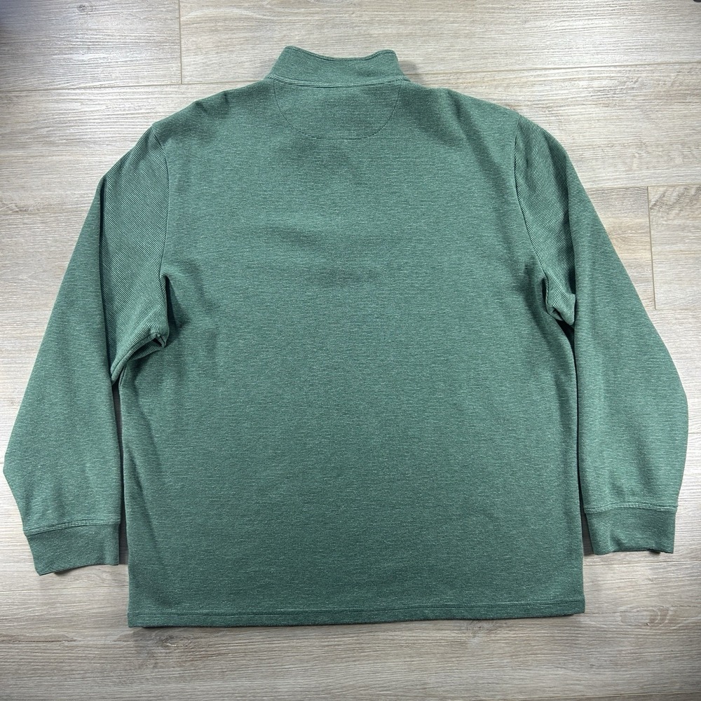 Vineyard Vines Sweater Mens 2XL Green 1/4 Zip Saltwater Performance Pullover - Picture 3 of 10